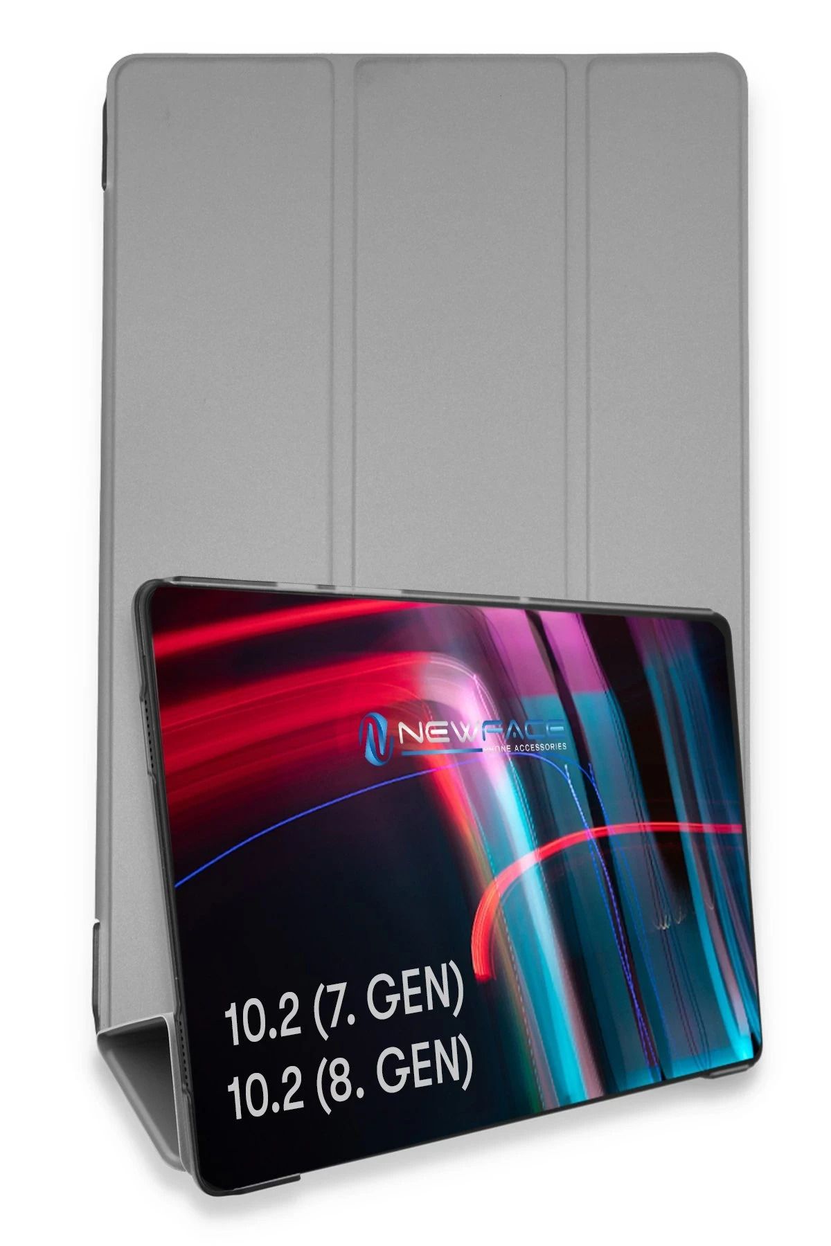 NewFace iPad 10.2 (7.nesil) Kılıf Tablet Smart Kılıf - Gri DPMAH