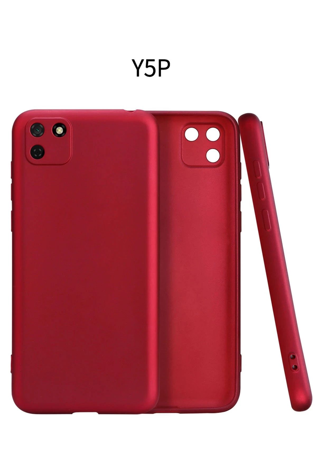 NewFace Huawei Y5P Kılıf First Silikon - Bordo GLSTD