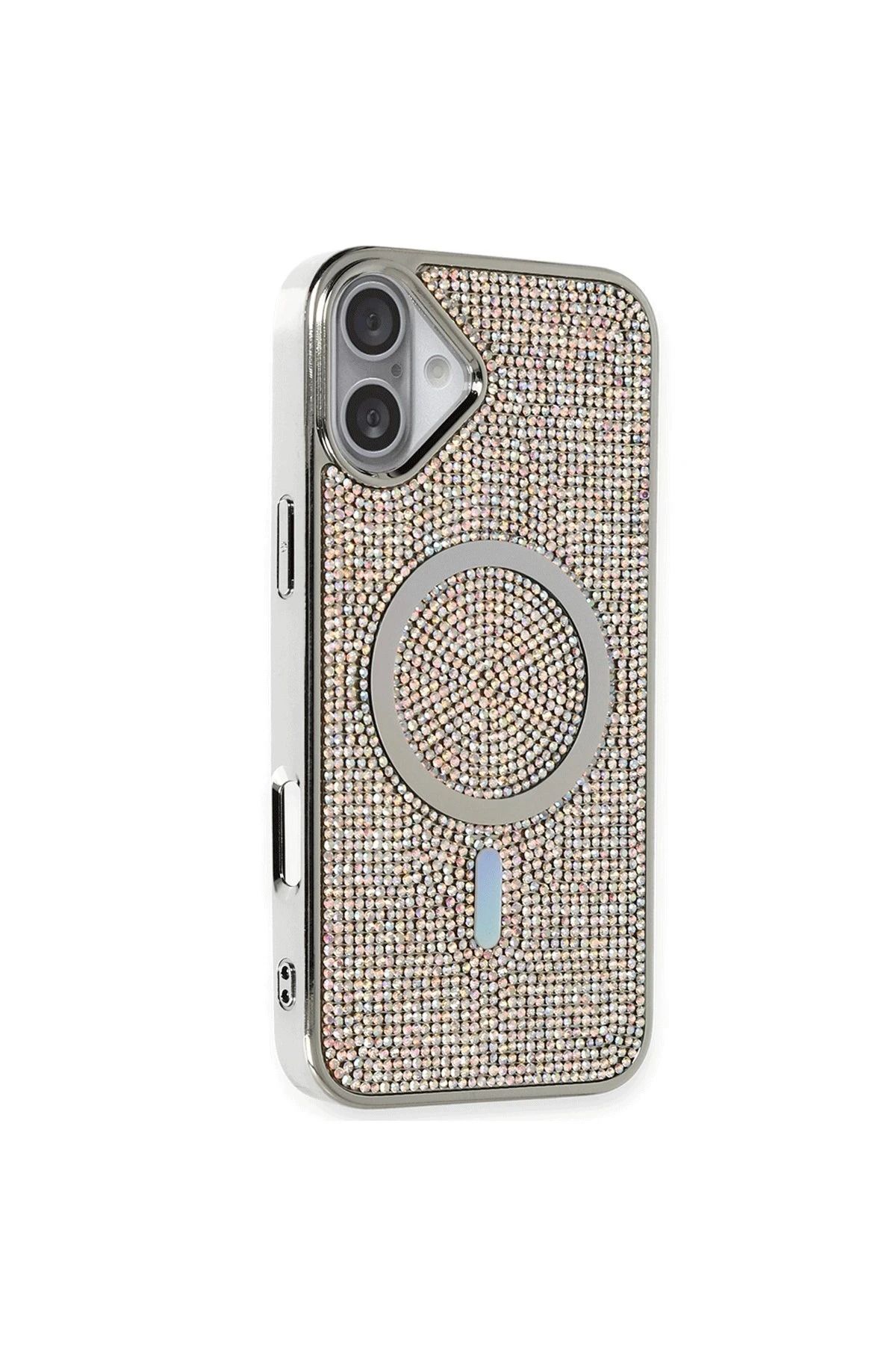 NewFace iPhone 16 Plus Kılıf Diamond Magsafe Kapak - Rainbow SVLRS