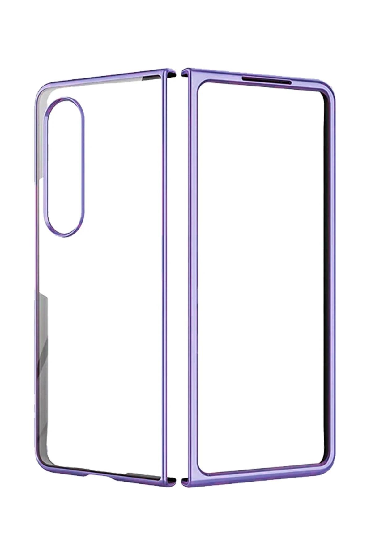 NewFace Samsung Galaxy Z Fold 4 Kılıf Fold Element Kapak - Mor DPMAH