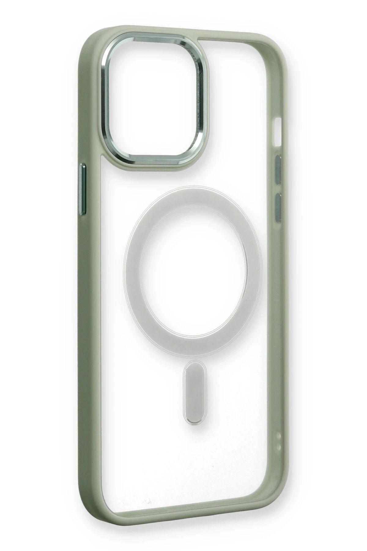 NewFace iPhone 14 Pro Max Kılıf Room Magneticsafe Silikon - Su Yeşili BSTMY