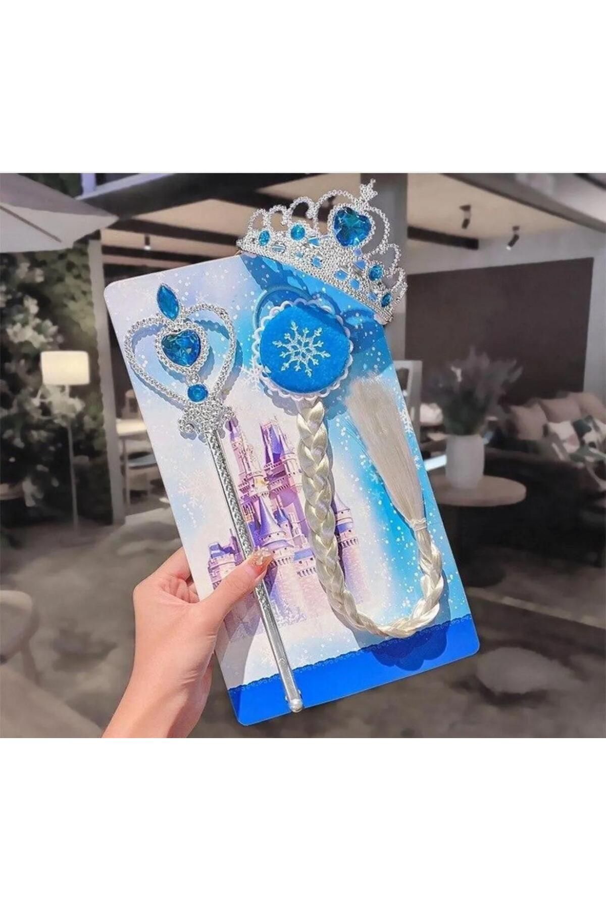 SoBien Elsa Tacı Asa Sarı Saçlı Toka Seti