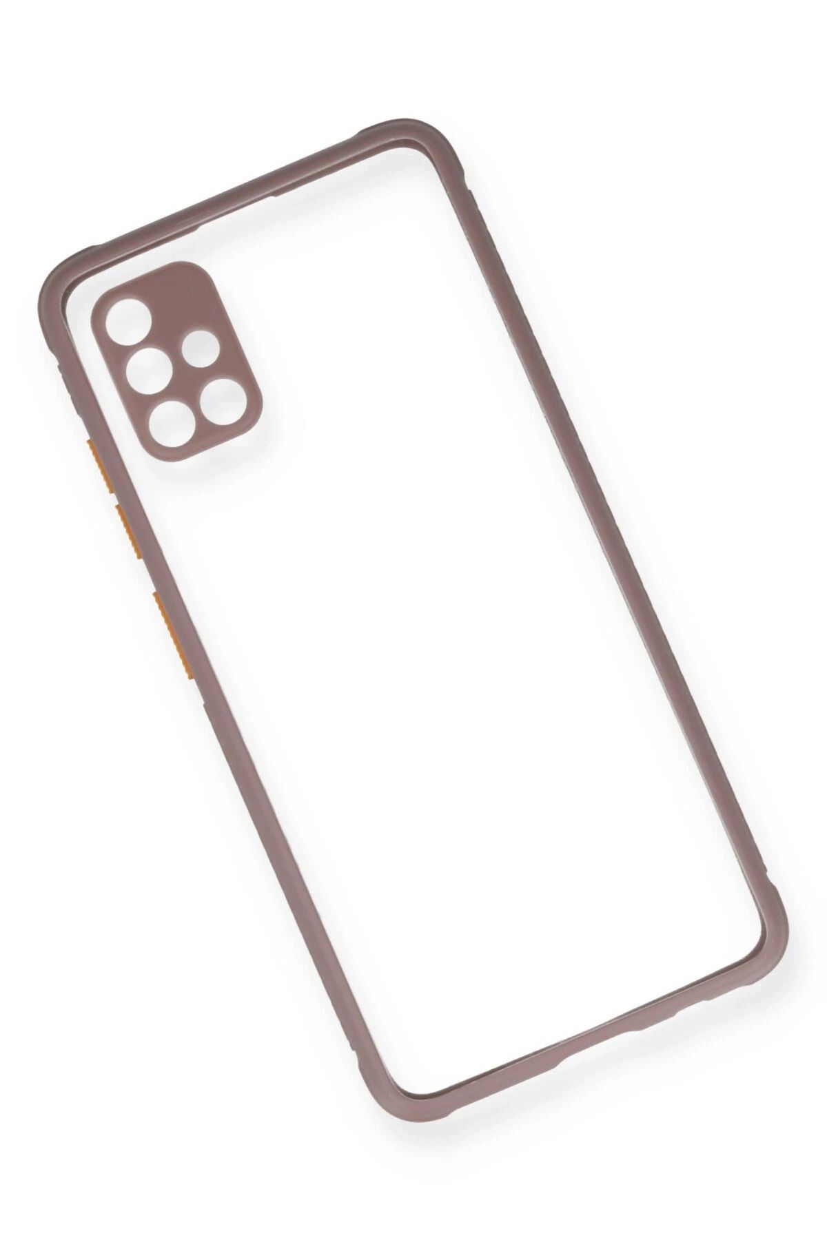 NewFace Samsung Galaxy A71 Kılıf Miami Şeffaf Silikon - Açık Mor NRMSA