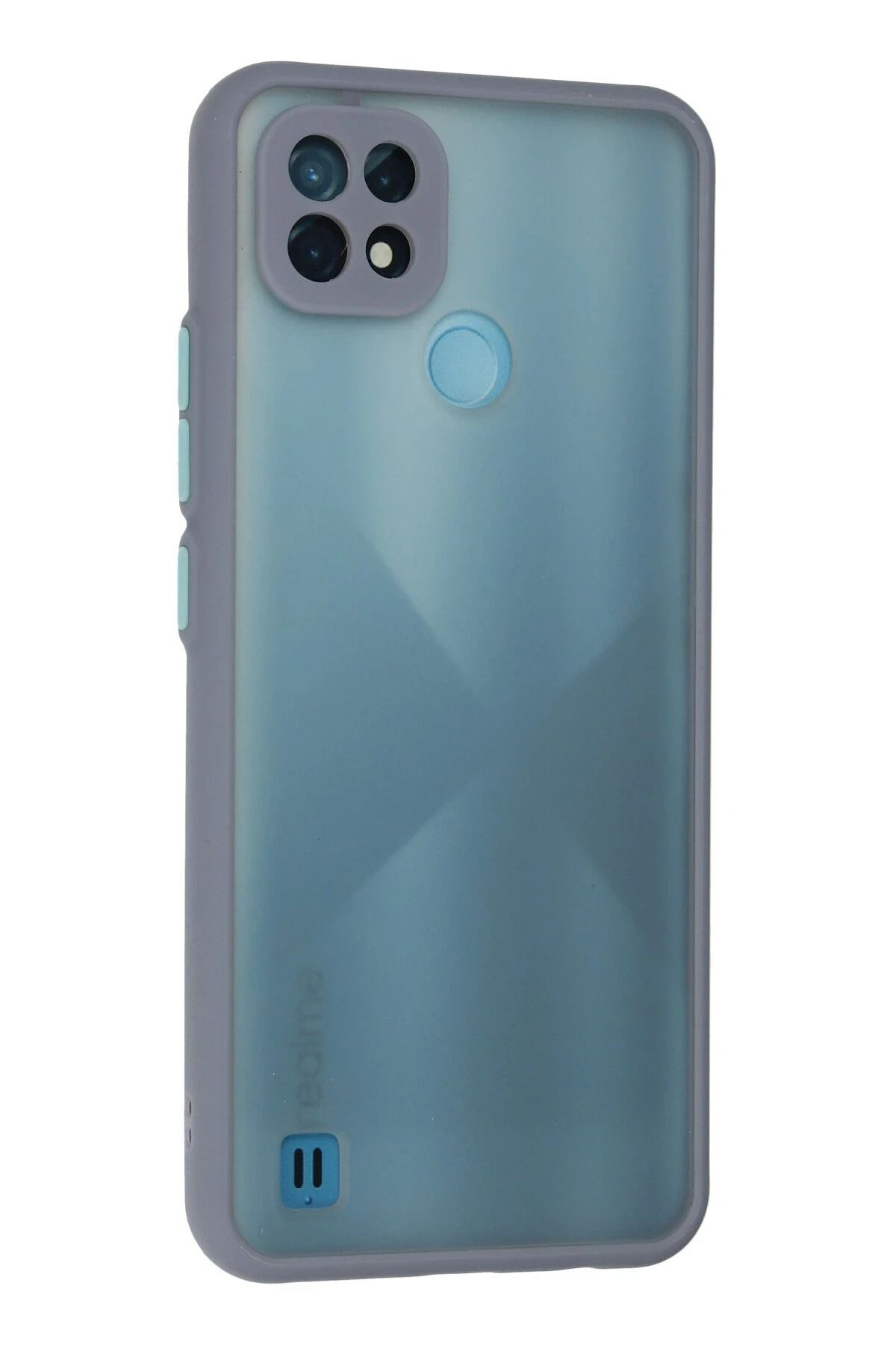 NewFace Realme C21 Kılıf Montreal Silikon Kapak - Gri BSTMY