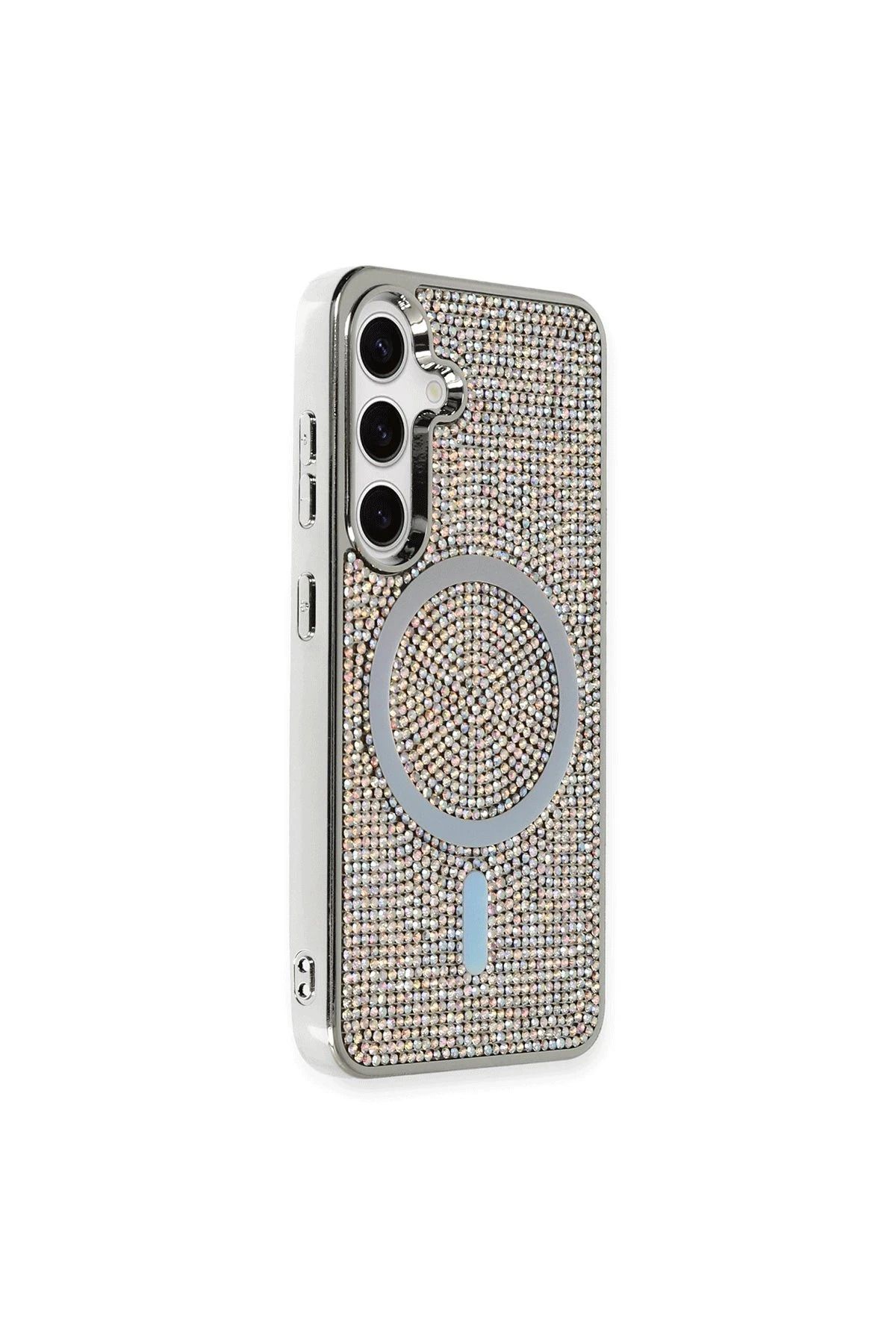 NewFace Samsung Galaxy S24 Kılıf Diamond Magsafe Kapak - Rainbow SVLRS