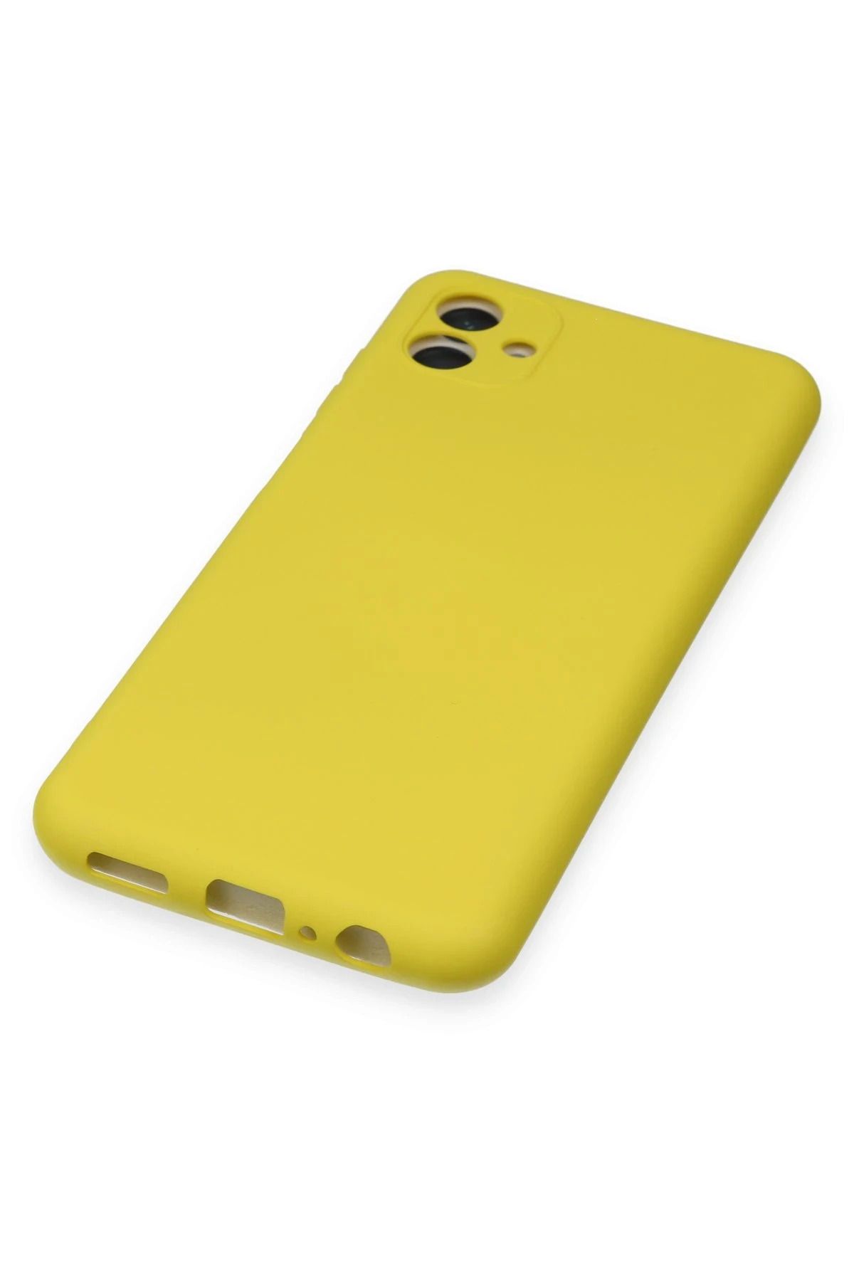 NewFace Galaxy A04 Uyumlu Kılıf Nano içi Kadife Silikon - Sarı BSTMY