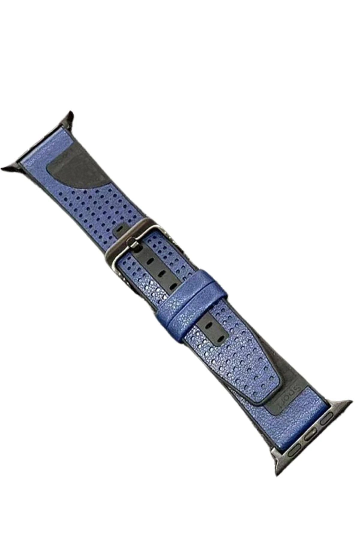 MOVENCHY Watch 45mm Buff Deri Kordon - Lacivert DPMAH