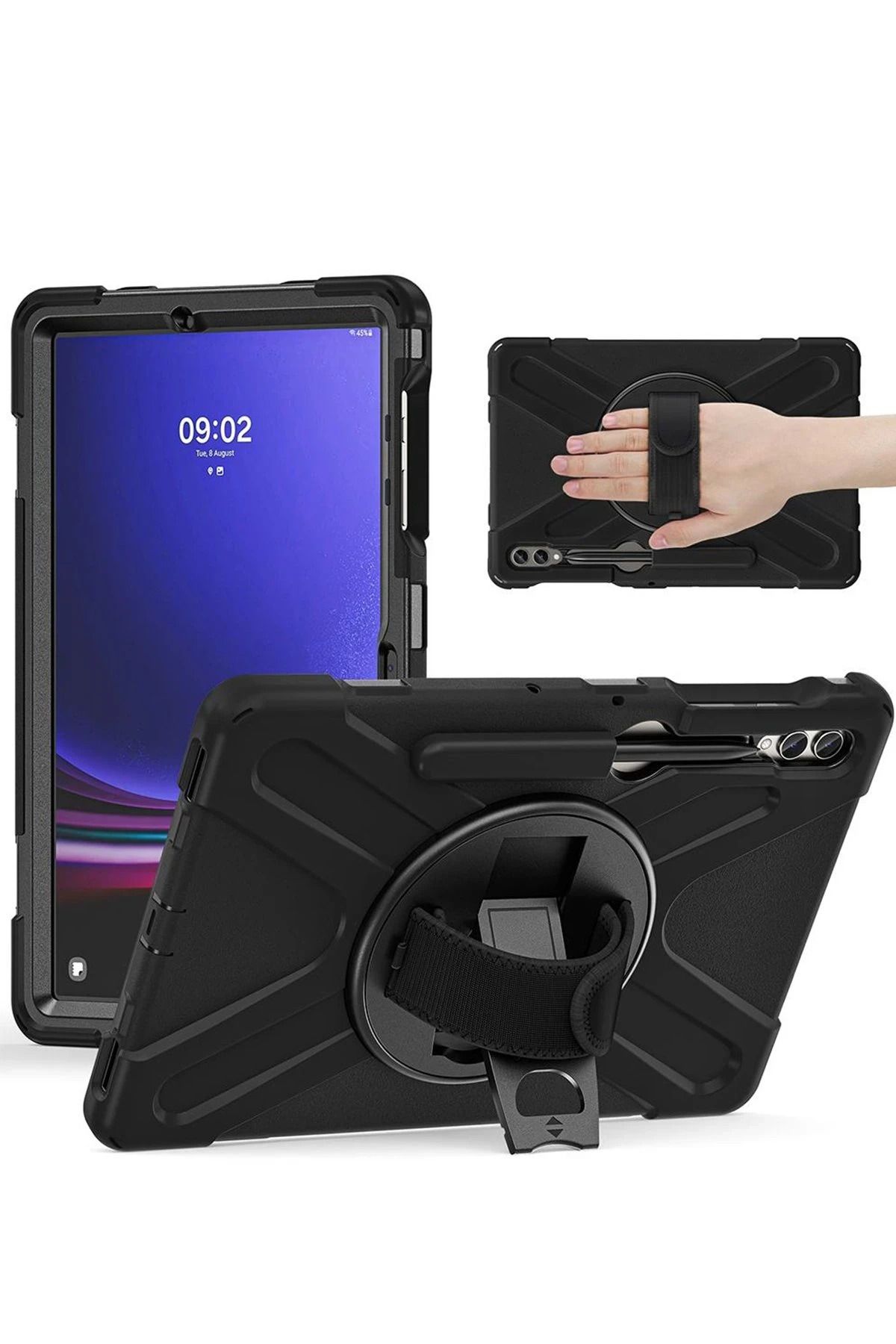NewFace Samsung Galaxy X610 Tab S9 FE Plus 12.4 Kılıf Amazing Tablet Kapak - Siyah BSTMY