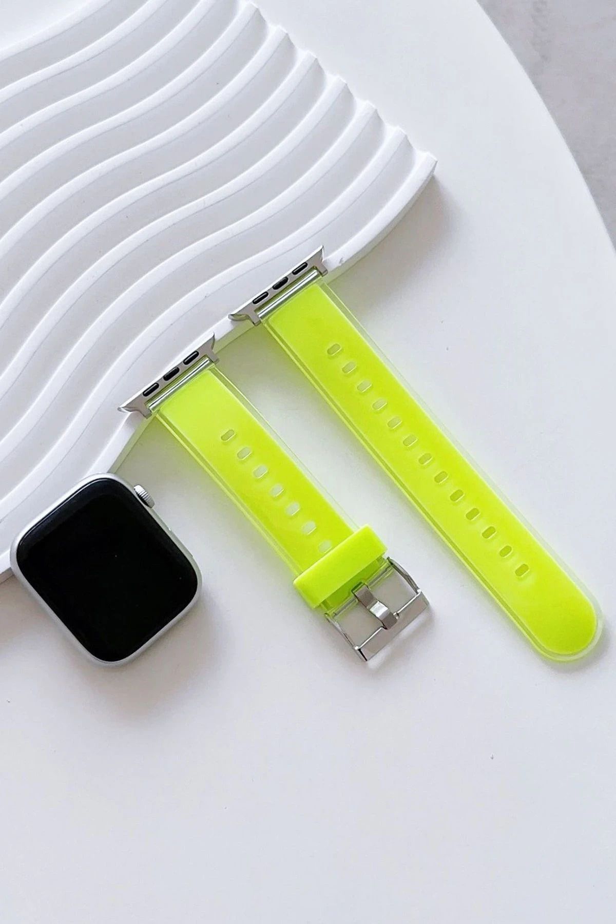 MOVENCHY Watch 38mm Jelly Silikon Kordon - Yeşil DPMAH