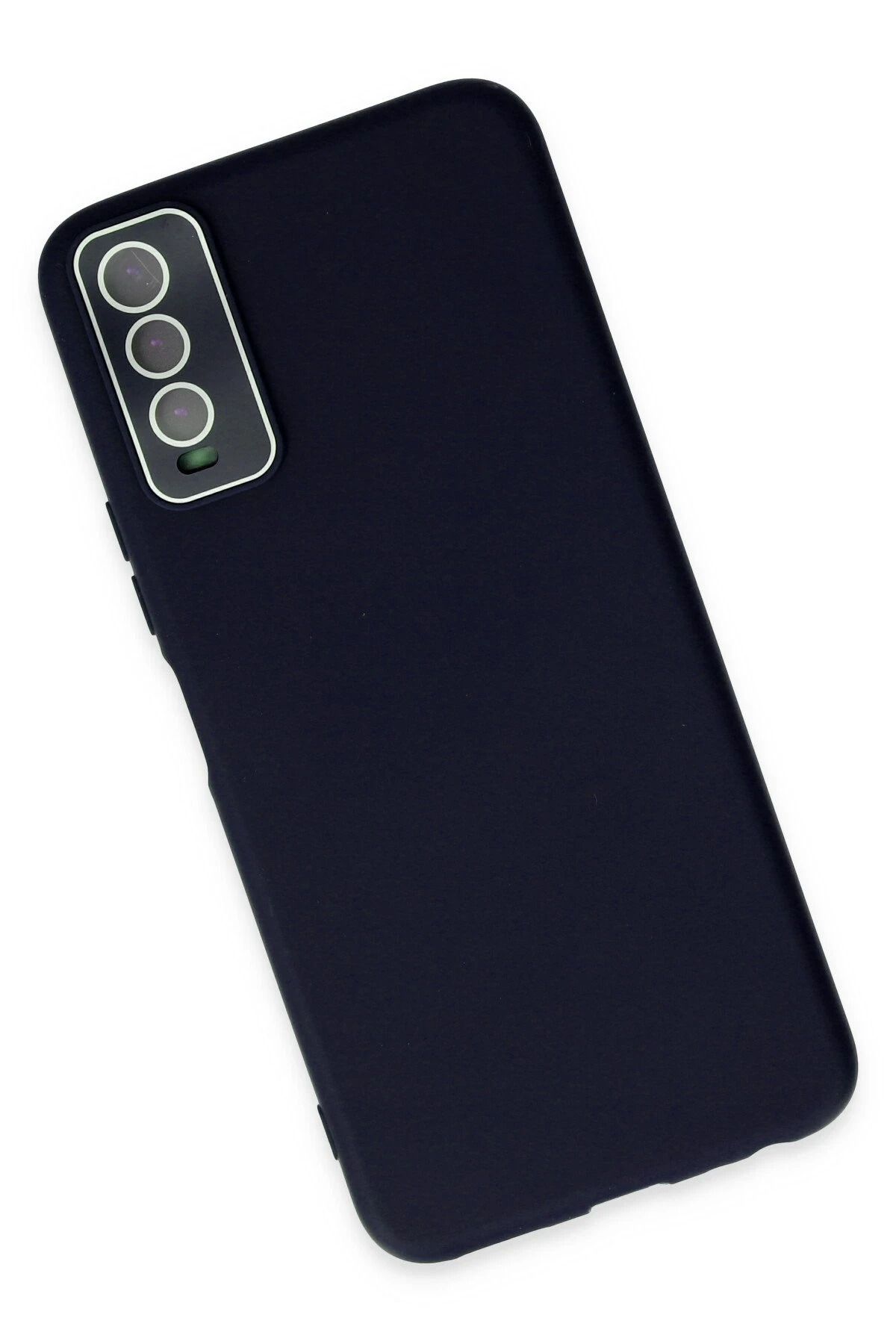 NewFace Vivo Y11S Kılıf Lansman Glass Kapak - Lacivert DPMAH