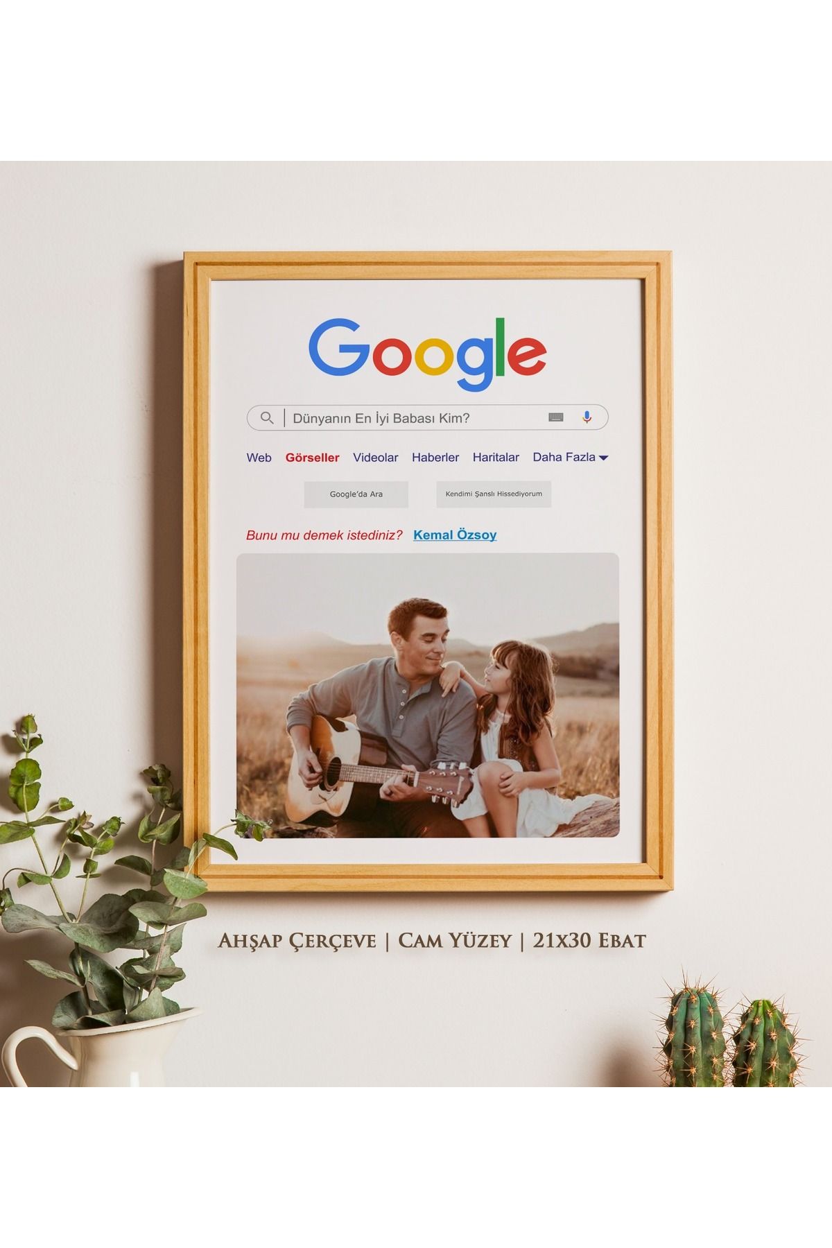 Minialbüm Babalar Günü Hediyesi, Babaya Doğum Günü Hediyesi, Fotoğraflı Hediye, Google Çerçevesi