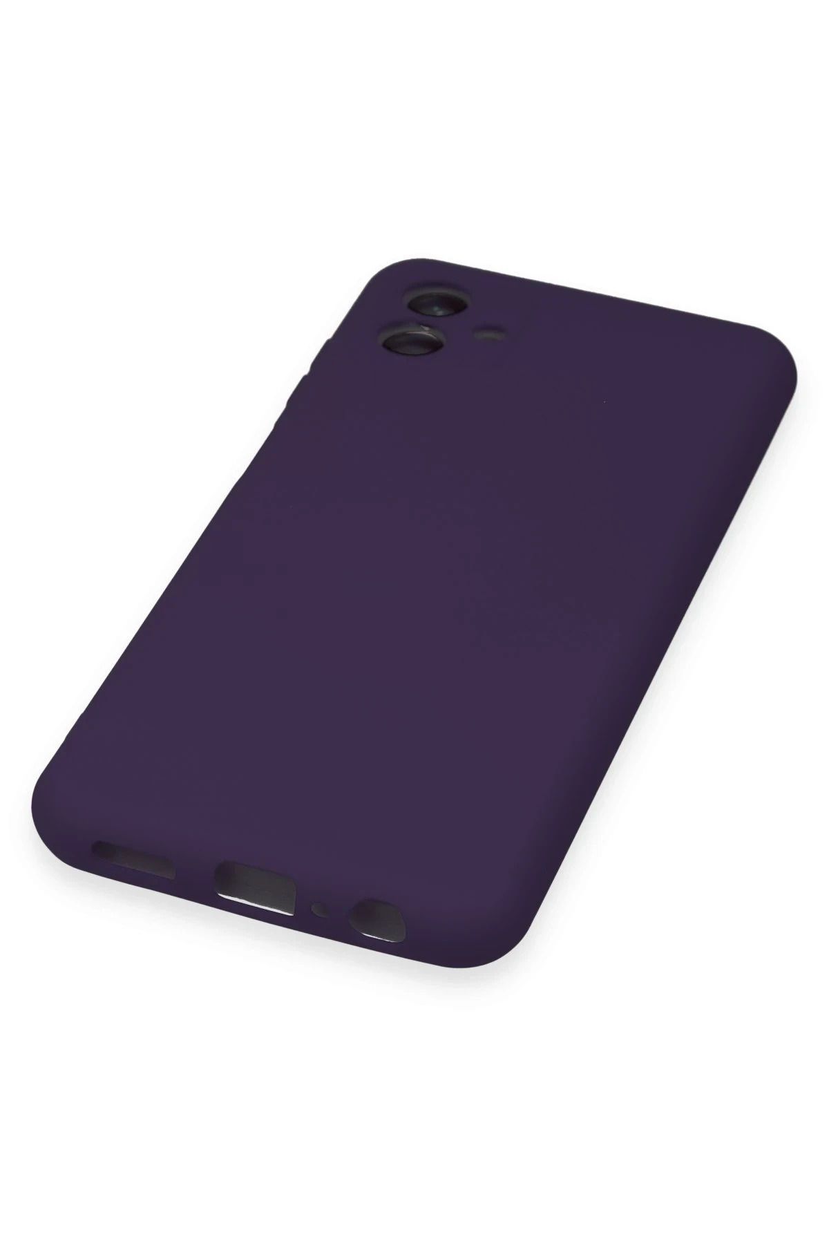 NewFace Galaxy A04 Uyumlu Kılıf Nano içi Kadife Silikon - Mor BSTMY