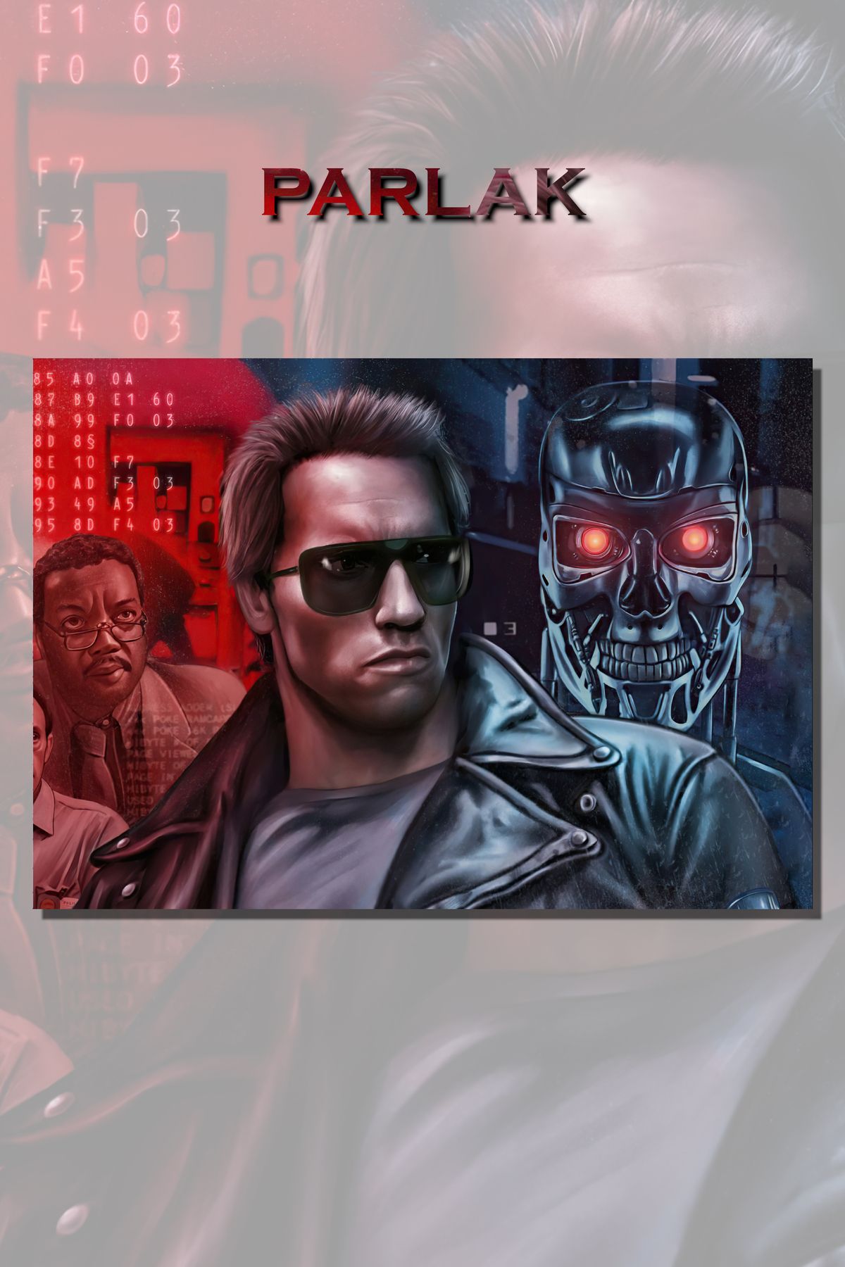 CALLWOOD Terminator Çerçevesiz Film Tablo,Poster - Duvar Kağıdı Yüksek Kaliteli Baskı