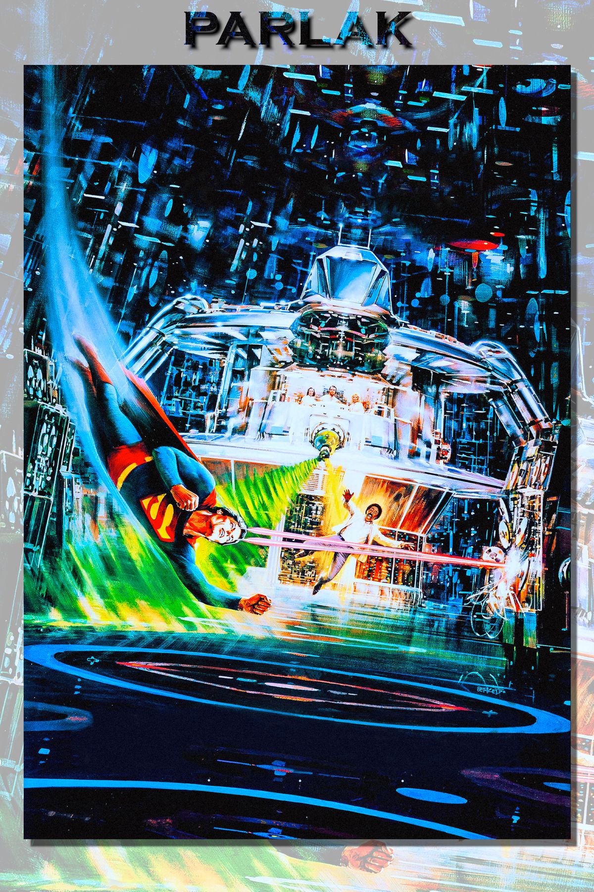 CALLWOOD Retro Superman Çerçevesiz Film Tablo,Poster - Duvar Kağıdı Yüksek Kaliteli Baskı