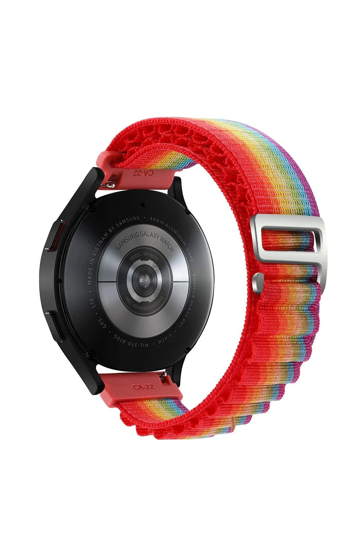NewFace Watch 22mm KR410 Kumaş Kordon - Gökkuşağı 1 DPMAH