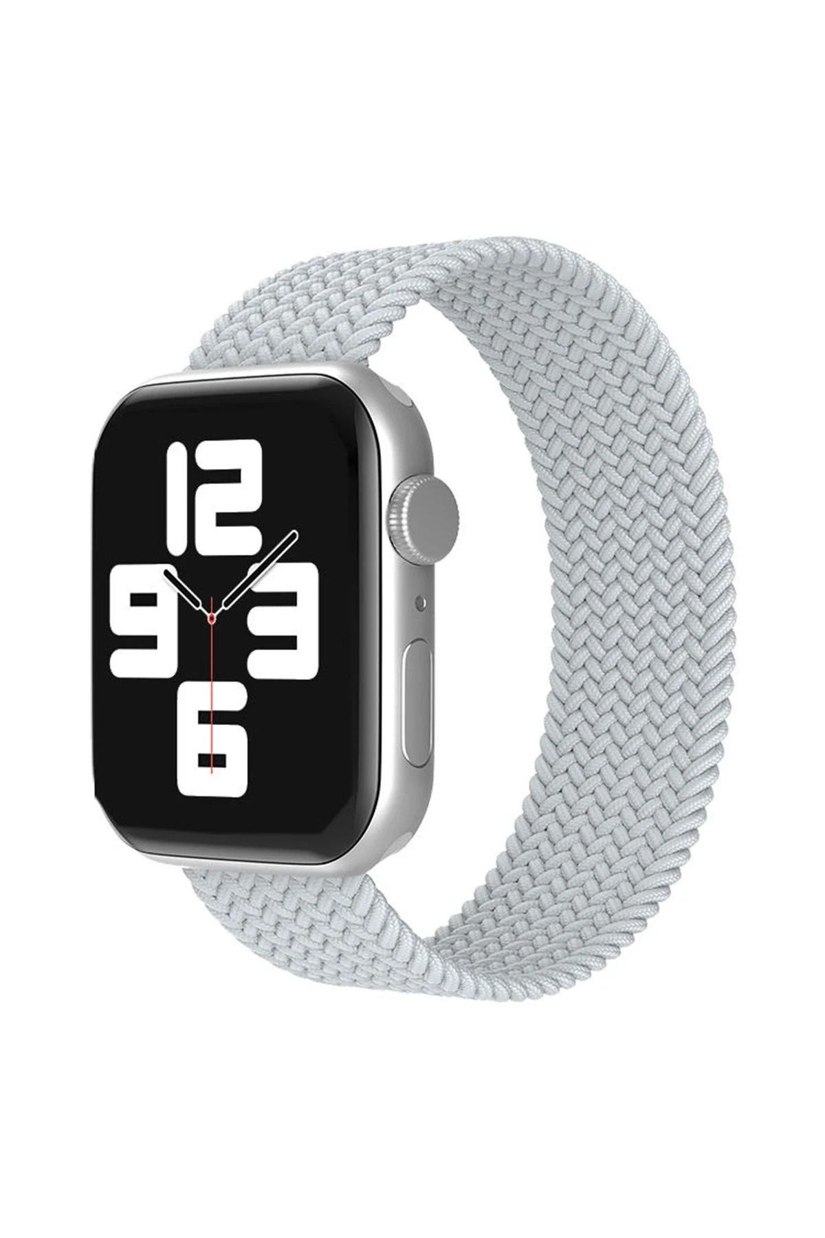 NewFace Apple Watch 38mm Ayarlı Solo Silikon Kordon - Beyaz BSTMY