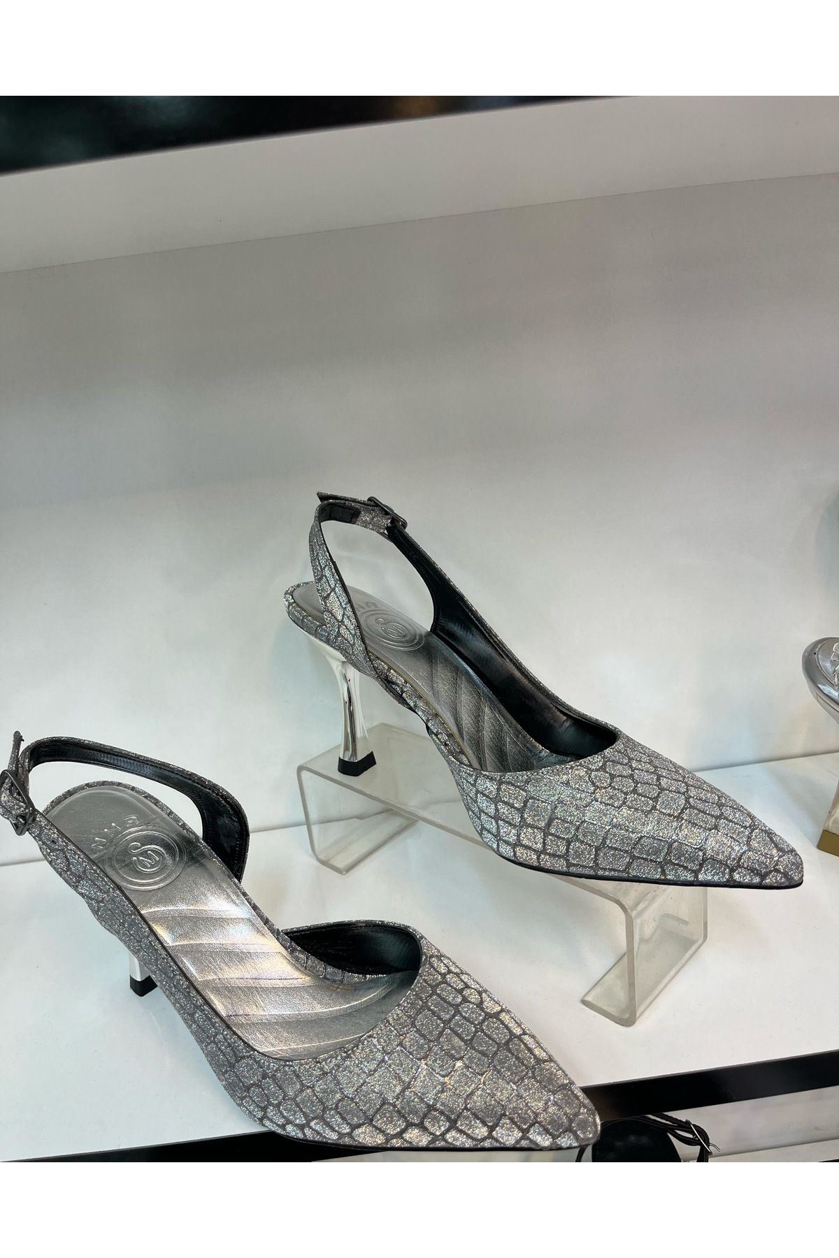 Forever Desenli şık abiye stiletto