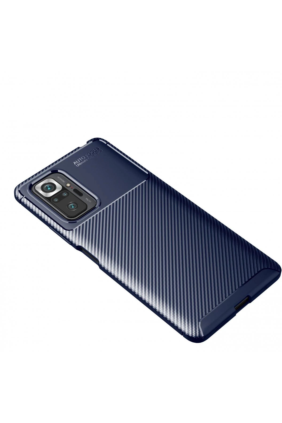 NewFace Xiaomi Redmi Note 10 Pro Kılıf Auto Focus Karbon Kapak - Lacivert BSTMY