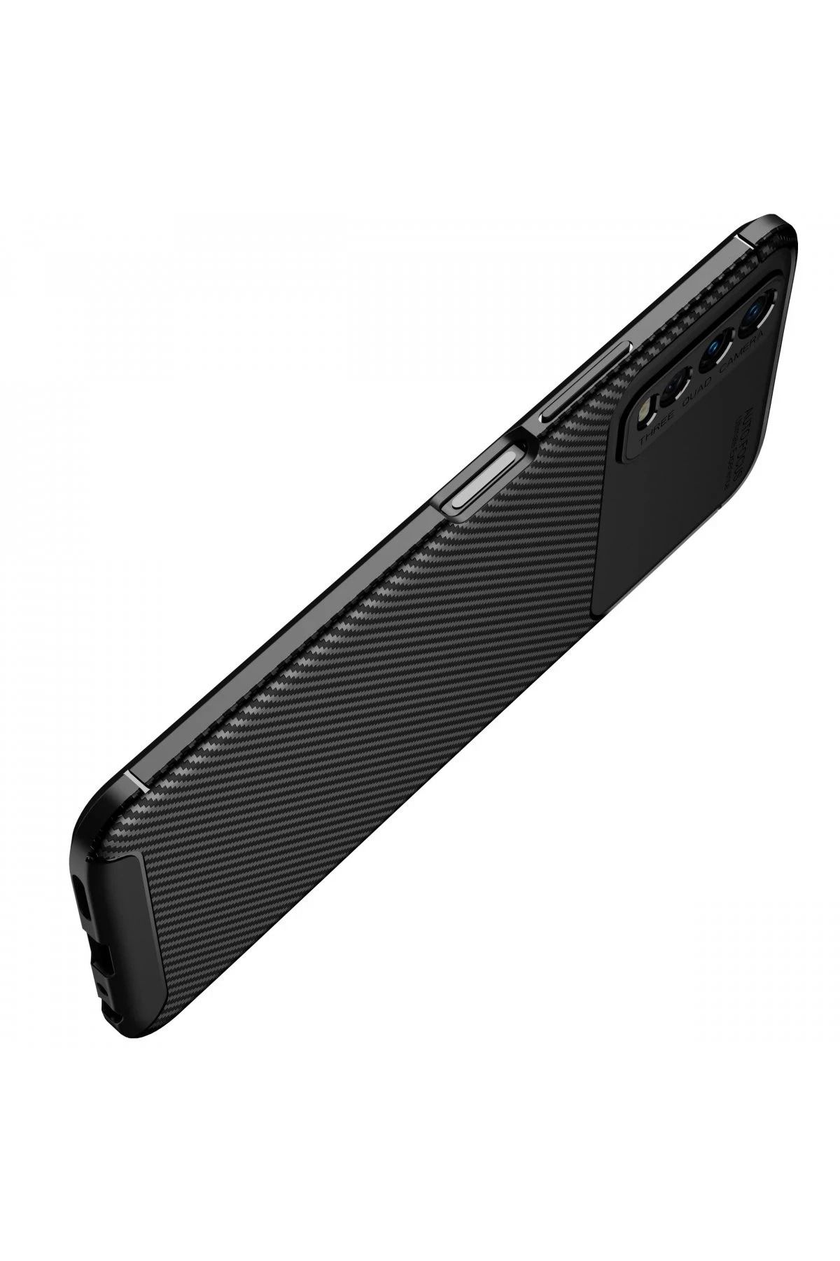 NewFace Vivo Y11S Kılıf Auto Focus Karbon Kapak - Lacivert DPMAH