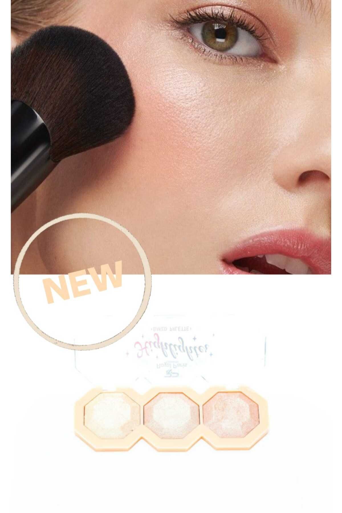 Qulaccia 3'lü Highlighter Paleti - Aydınlatıcı Palet