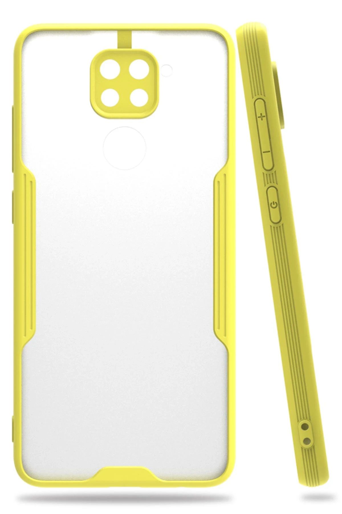 NewFace Xiaomi Redmi Note 9 Kılıf Platin Silikon - Sarı WLZOR