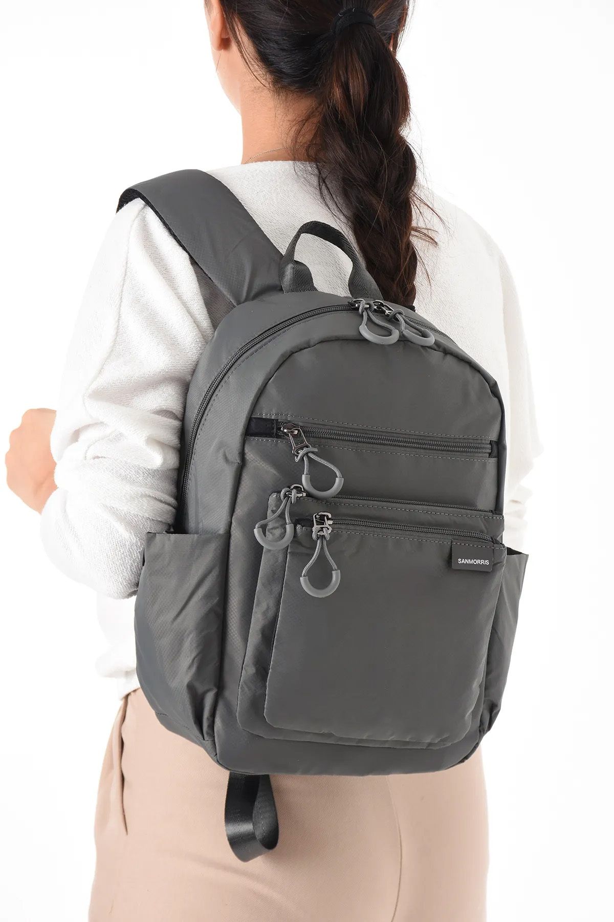 Lifonbag Unisex Suya Dayanıklı Paraşüt Kumaş 4 Bölmeli Laptop Bölmeli Gündelik Ve Okul Çantası