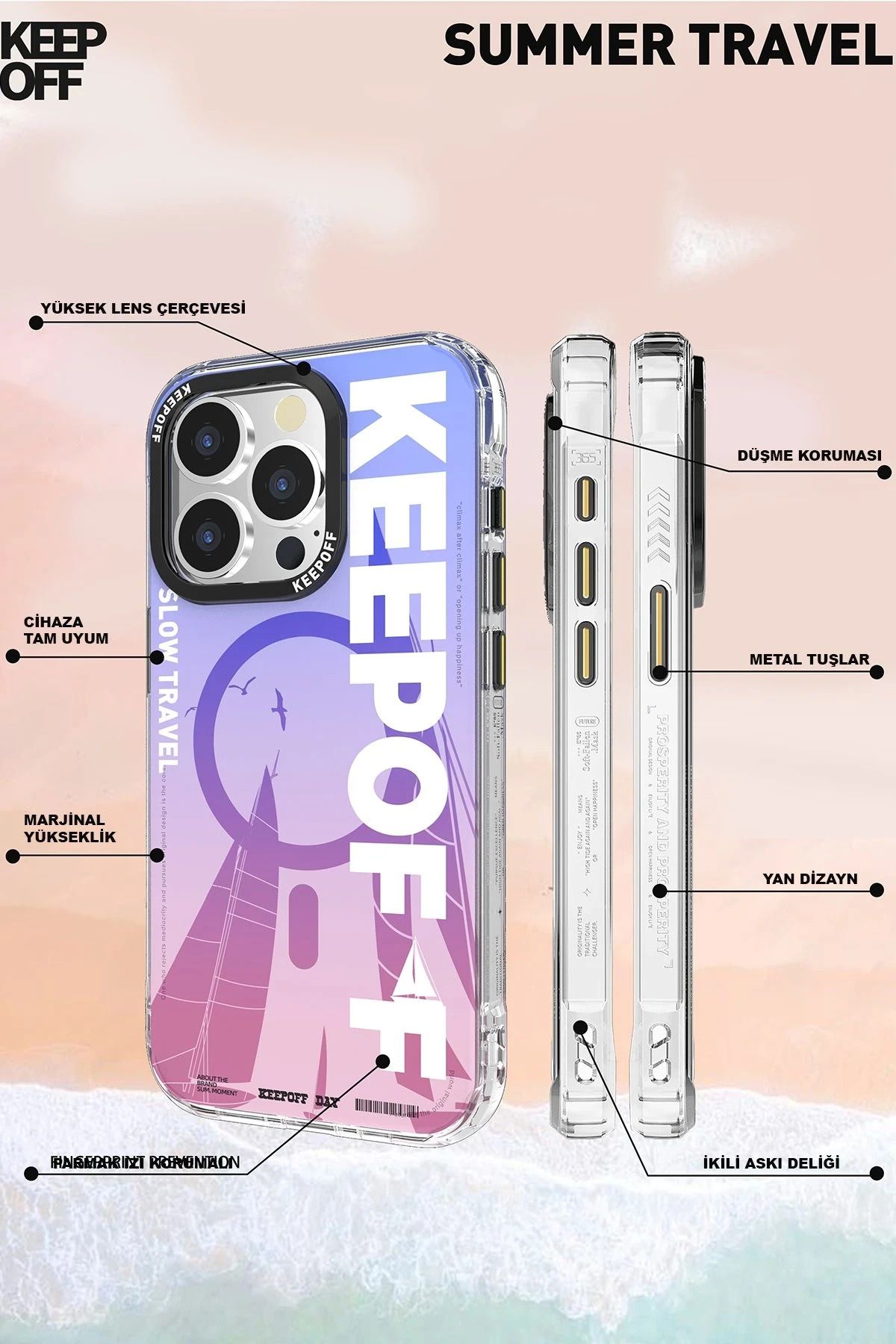 Keep Off iPhone 15 Pro Summer Travel Magsafe Kapak - High Relaxation BSTMY