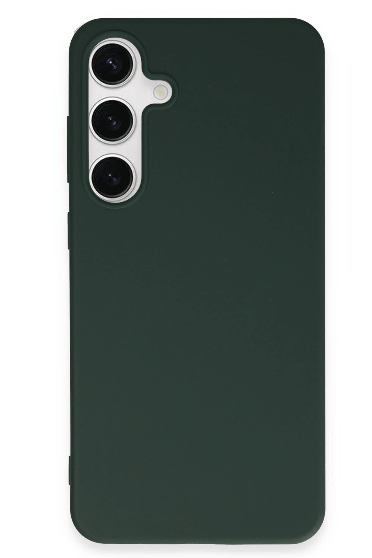 NewFace Samsung Galaxy S24 Plus Kılıf First Silikon - Koyu Yeşil BSTMY