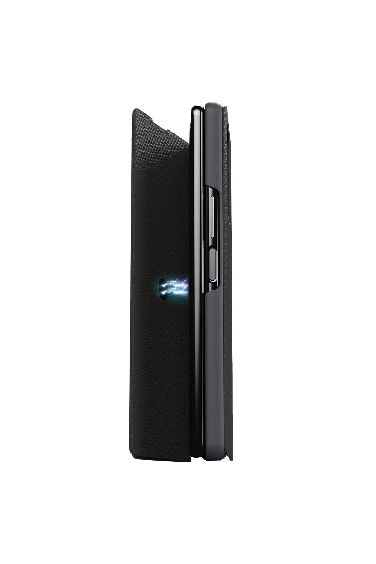 NewFace Samsung Galaxy Z Fold 3 Kılıf Fold Karbon Kapak - Siyah FLKRY