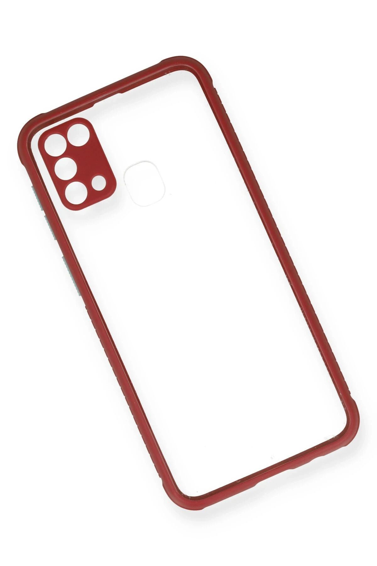 NewFace Samsung Galaxy M31 Kılıf Miami Şeffaf Silikon - Fuşya SVLRS