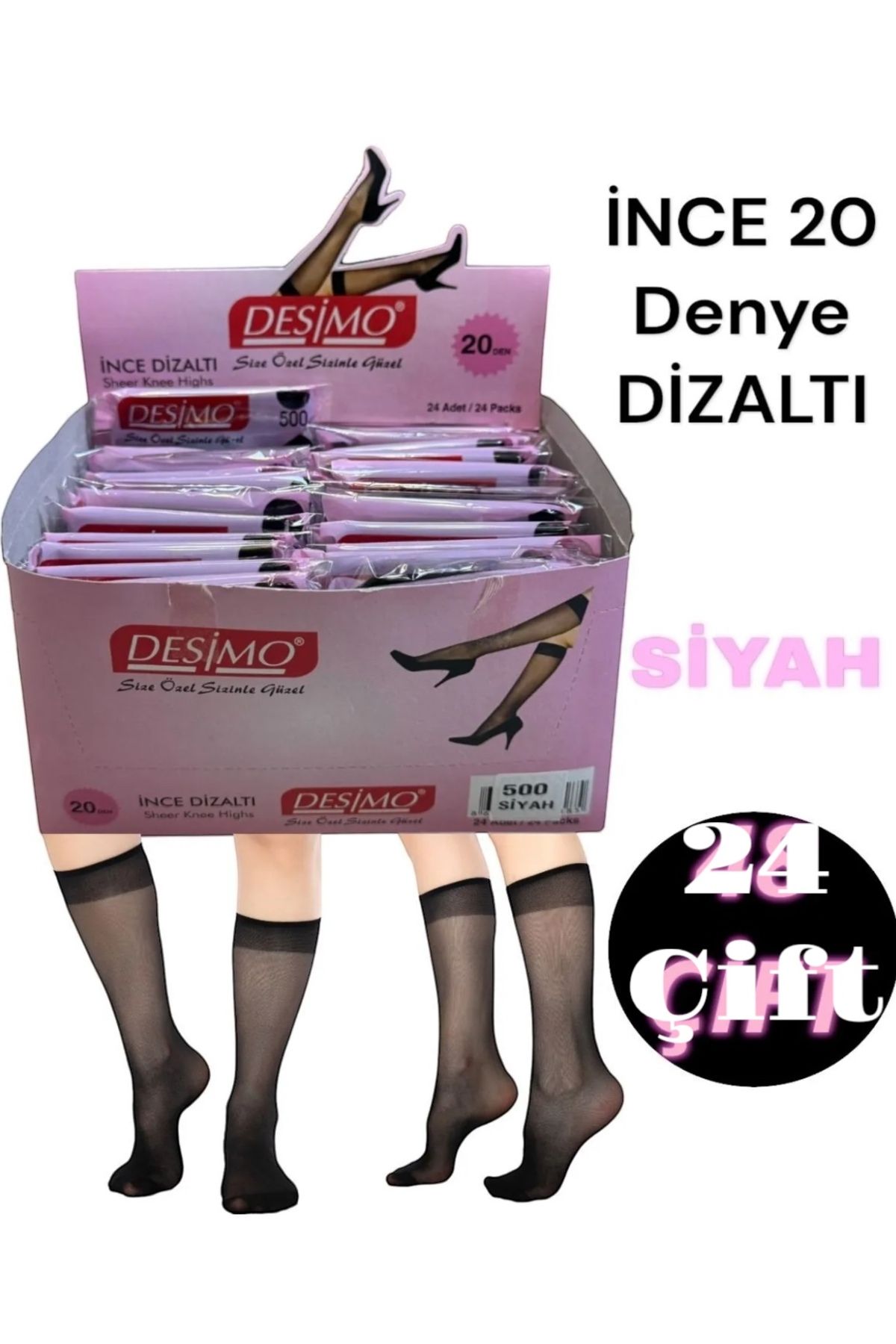 Bambu Kadın İnce Dizaltı Ten Çorap 20 Den 24 Çift Toptan