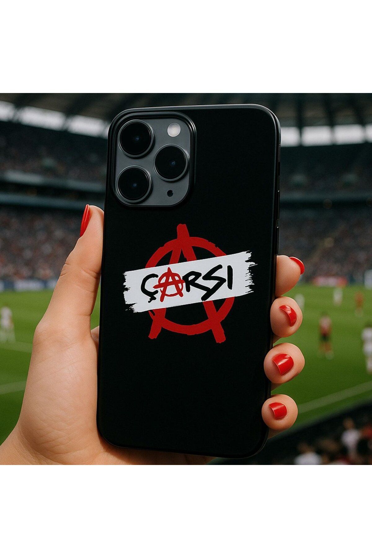 DEMİNA iPhone 16 Pro Max Uyumlu Beşiktaş Baskılı Silikon Lansman Kılıf