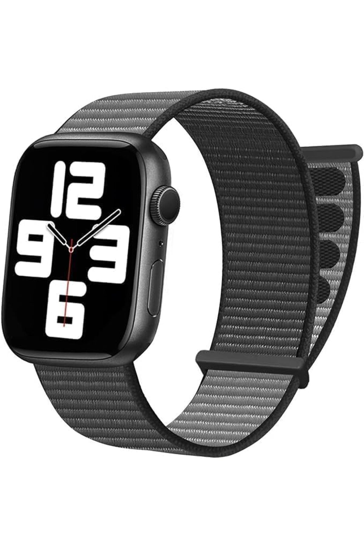 ÇAĞUR KDROGLU watch ile Uyumlu Hasır Örme Spor Loop Kordon Kayış 38-40-41 mm (Koyu Gri) YENİ 1109945