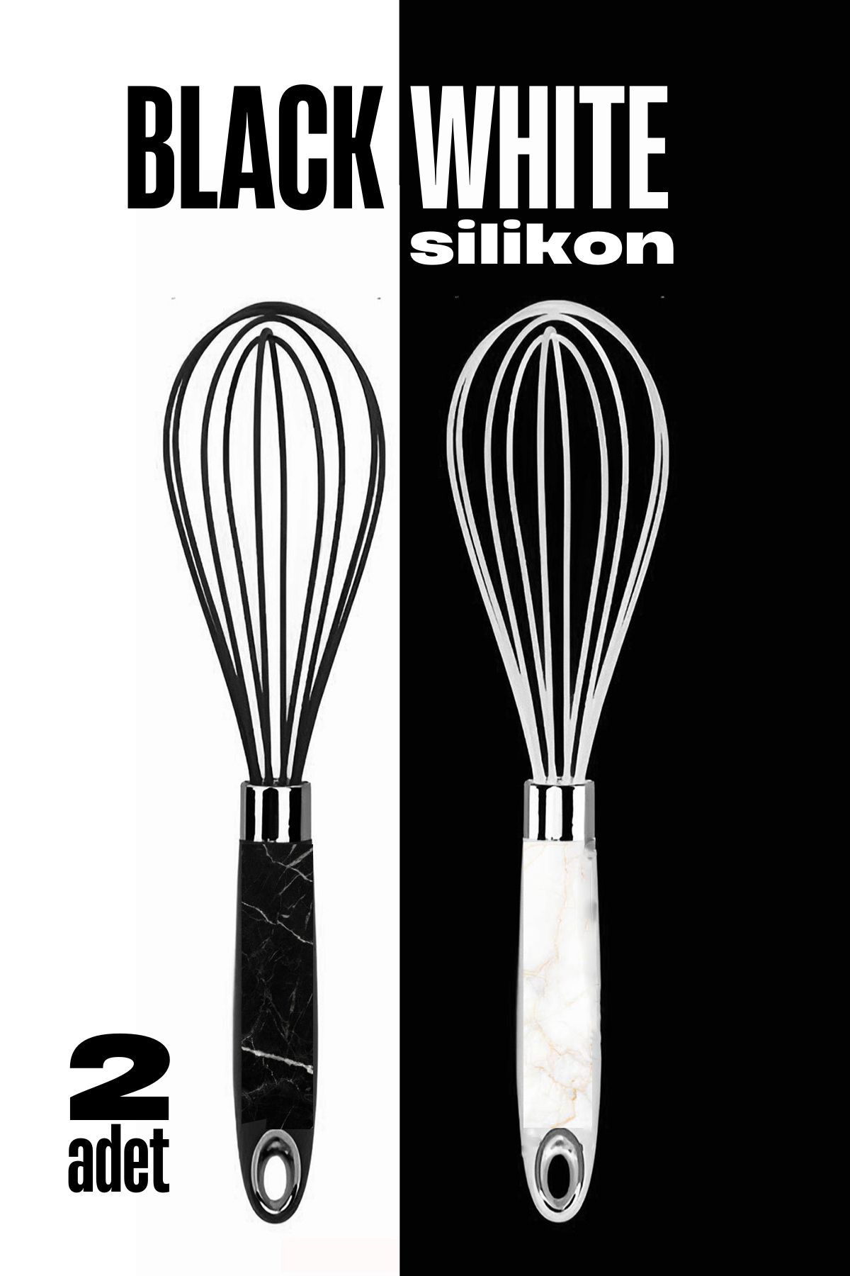 Transformacion Mermer Desen Silikon Çırpıcı - Yumurta ve Sos Çırpıcı, Mutfak Çırpıcısı, Çırpma Teli 721638