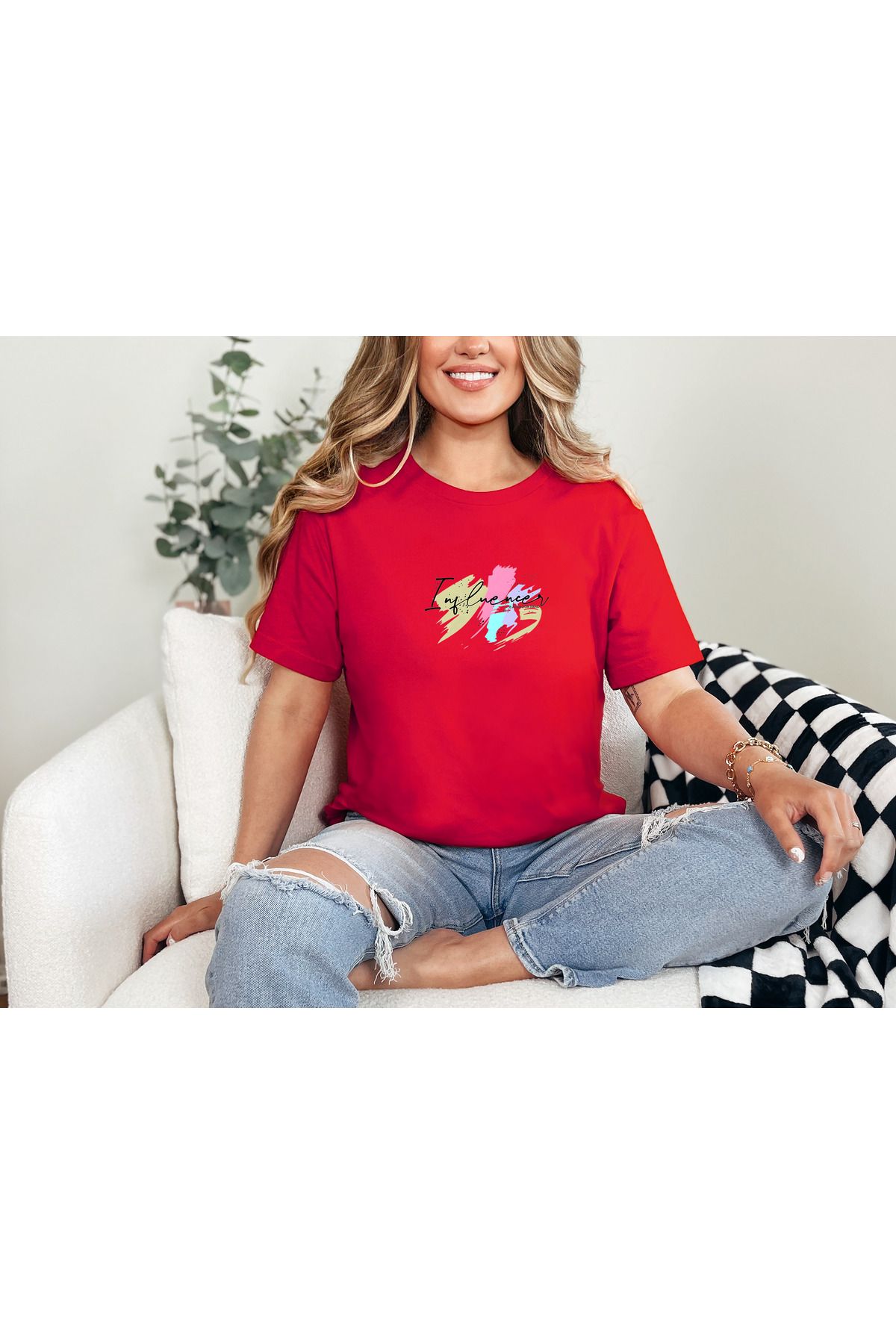 GHAND Influencer is always on trend Baskılı Unısex Normal Kalıp T-Shirt
