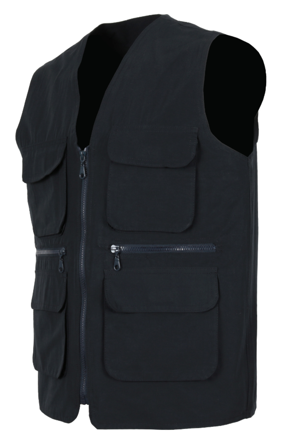 Modarar-Men's Linen Vest Navy Blue Color Regular Fit Rar01307 3