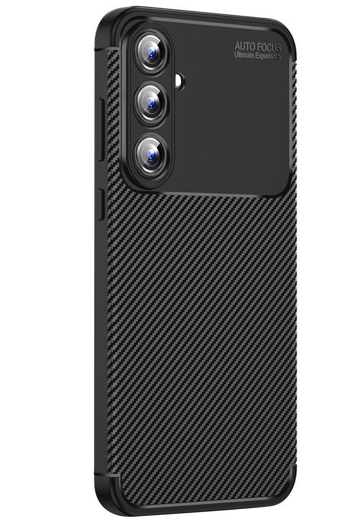 Bluetech FT Mobile Samsung Galaxy A56 Kılıf Auto Focus Karbon Kapak Ekran Koruyucu Hediyeli
