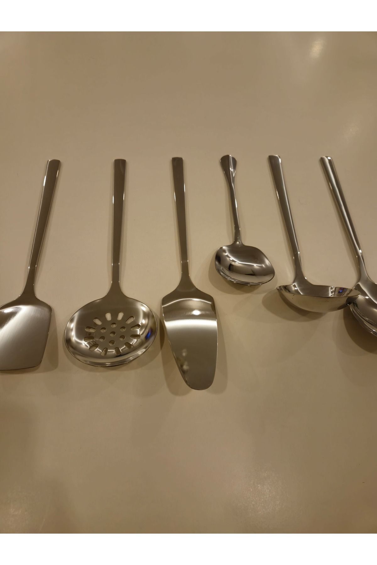 tash home KEPÇE KEVGİR SETİ 6 PARÇA SET KEVGİR KEPÇE KAŞIK SERVİS KAŞIK SPATULA