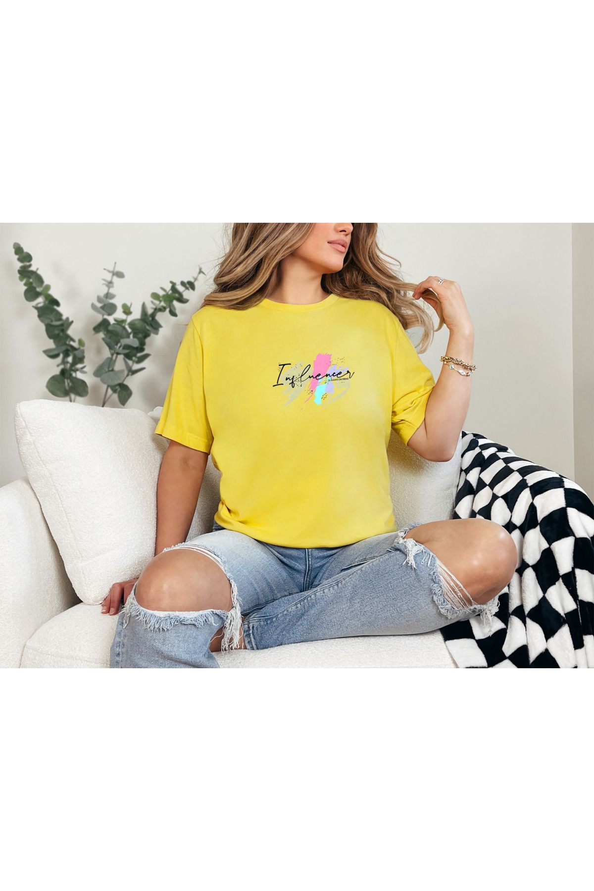 GHAND Influencer is always on trend Baskılı Unısex Normal Kalıp T-Shirt