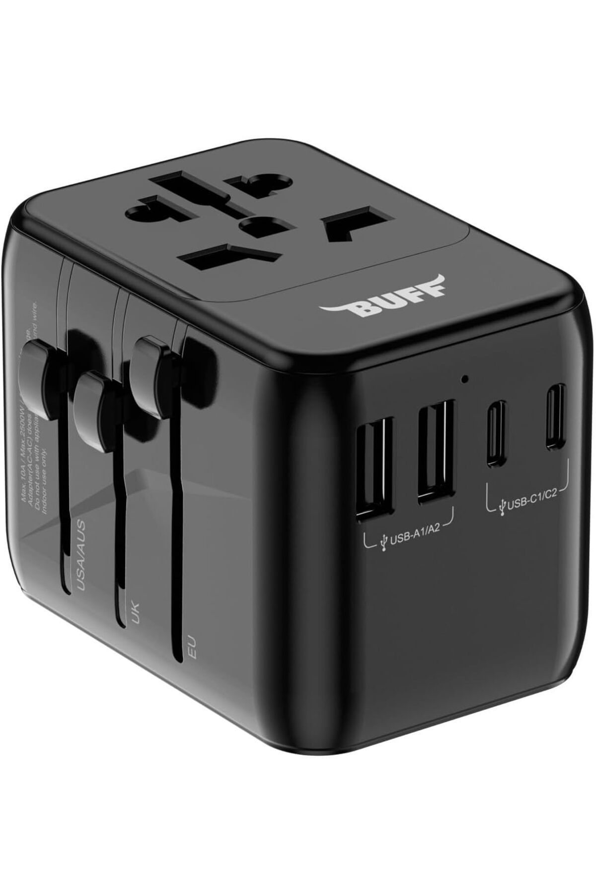 STOREMAX daiviolastore LABS BL80 Universal Seyehat Şarj Adaptörü 35W GAN Çoklu Priz Dönüştürücü (Si