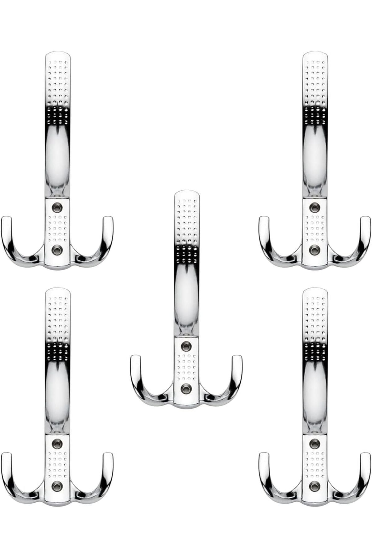 DERİK dsr 5 ADET Noktalı Portmanto Vestiyer Dolap Mobilya Kapak Askısı Zamak Krom Askı 14 cm hrn 11220