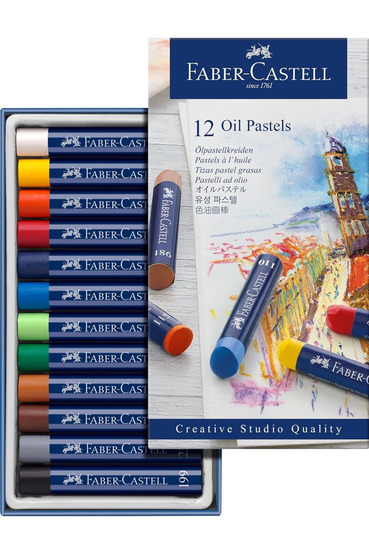 STOREMAX bystoreby Faber Castell Yağlı Pastel 12 Tam Boy (127012) NewDesing 646268