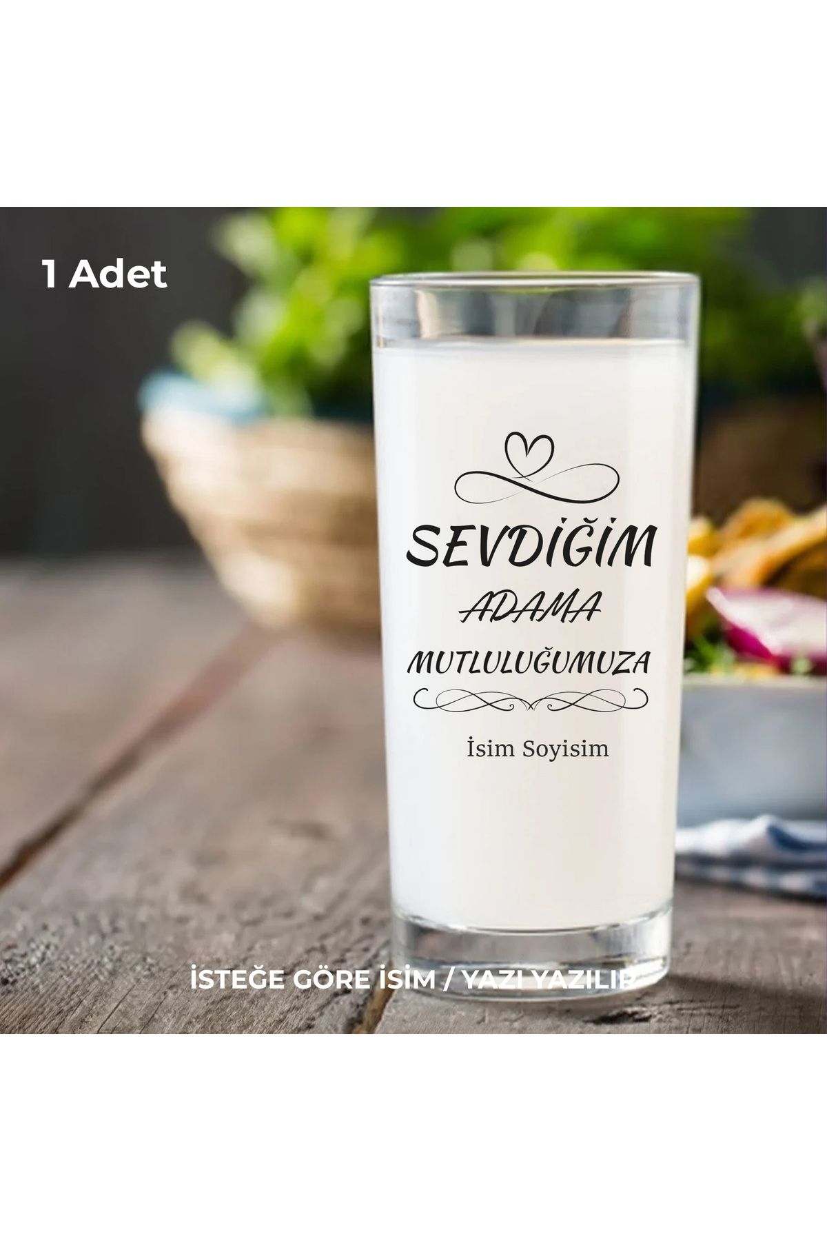 Ceymas Hediyelik İsme Özel Sevdiğim Adama Mutluluğumuza Baskılı Kişiye Özel Bardağı