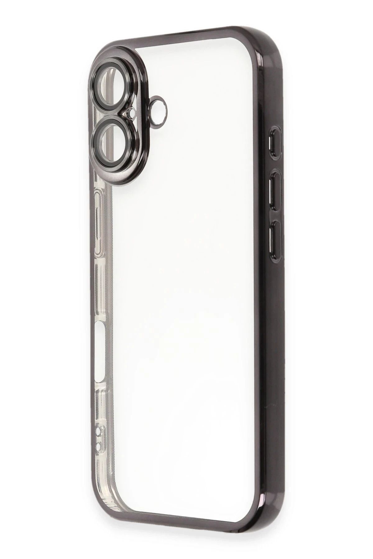 NewFace iPhone 16 Kılıf Lensli Silikon - Siyah BSTMY