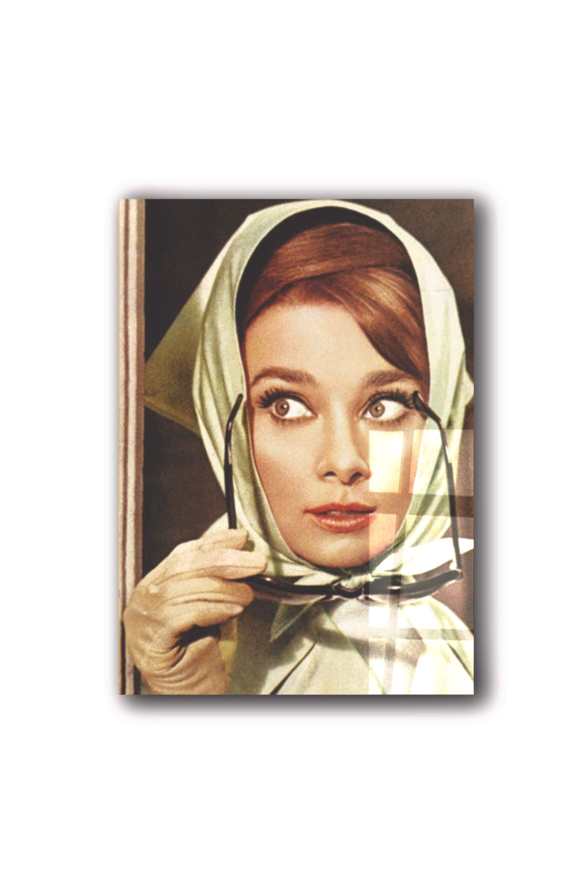 OLEARTISTIC Cam Tablo Audrey Hepburn Art|Ev ve Ofis Dekorasyonu|Star