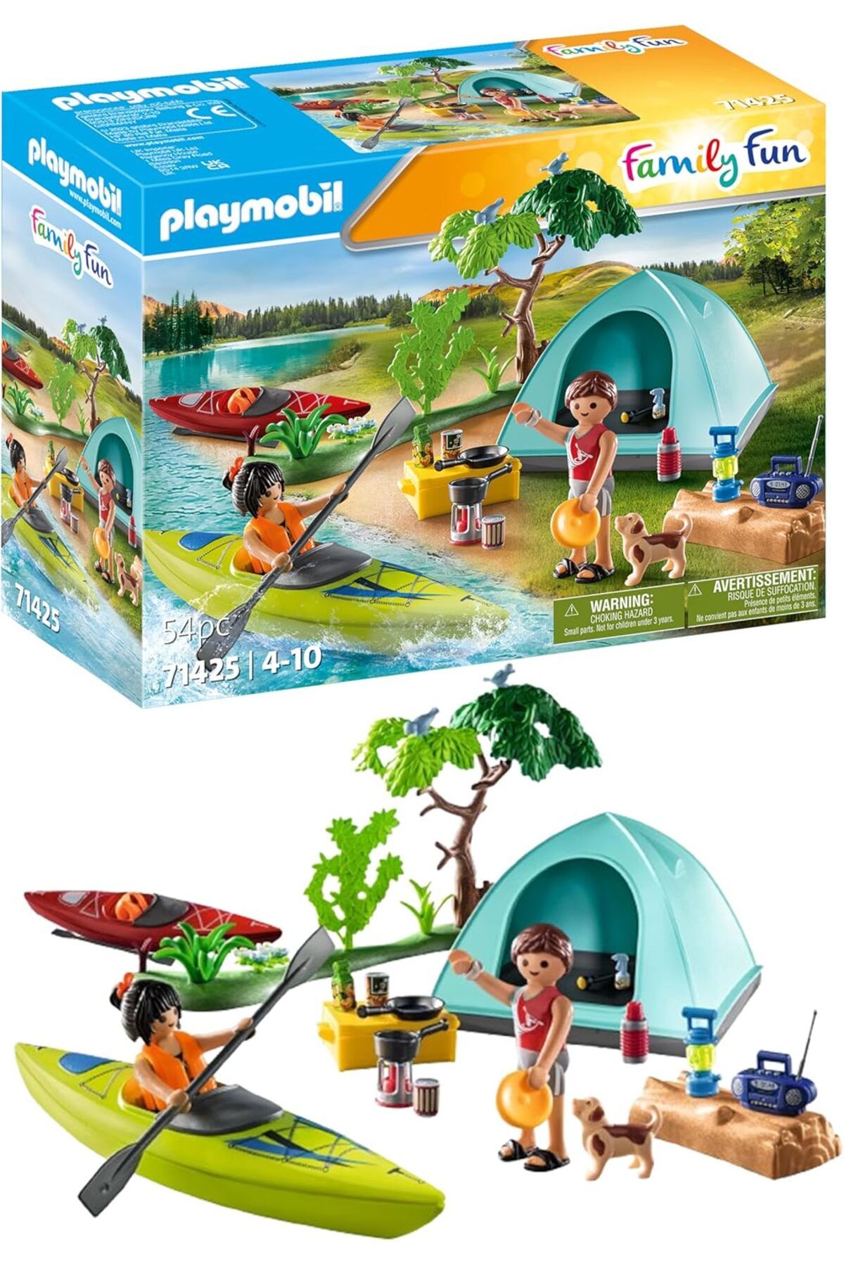 STOREMAX cmllashop Family Fun 71425 Çadır, Kamp, Kano ve Kamp Ateşi ile Çadır Alanında Heyecan verici D