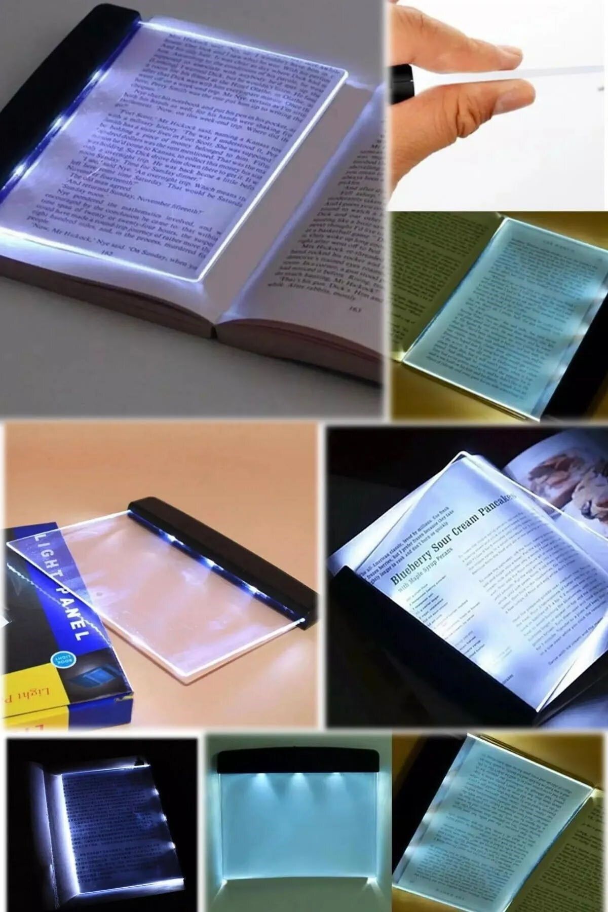 Fırsat7 Kitap Arası Okuma Işığı Led'li Panelli Göz Dostu Kitapseverler İçin Bire Bir