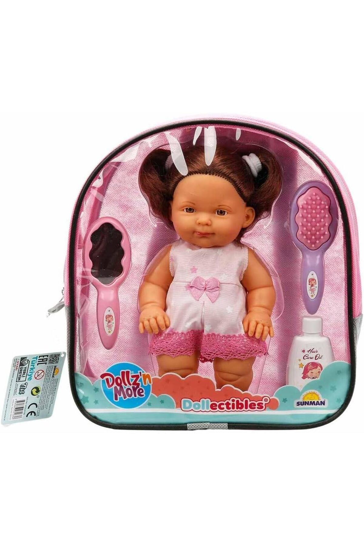 DERİK dsr SUN-DZM-Dollectibles Nil Saçlı, 23 Cm Sırt Çantalı Bebek Seti hrn 1122015