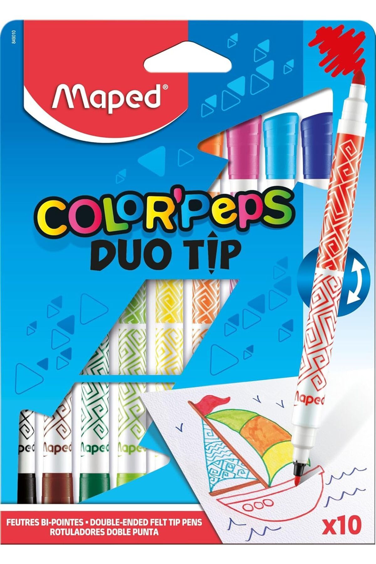 STOREMAX bystoreby 849010 COLOR PEPS DUO 10 RENK KEÇELİ KALEM NewDesing 646268