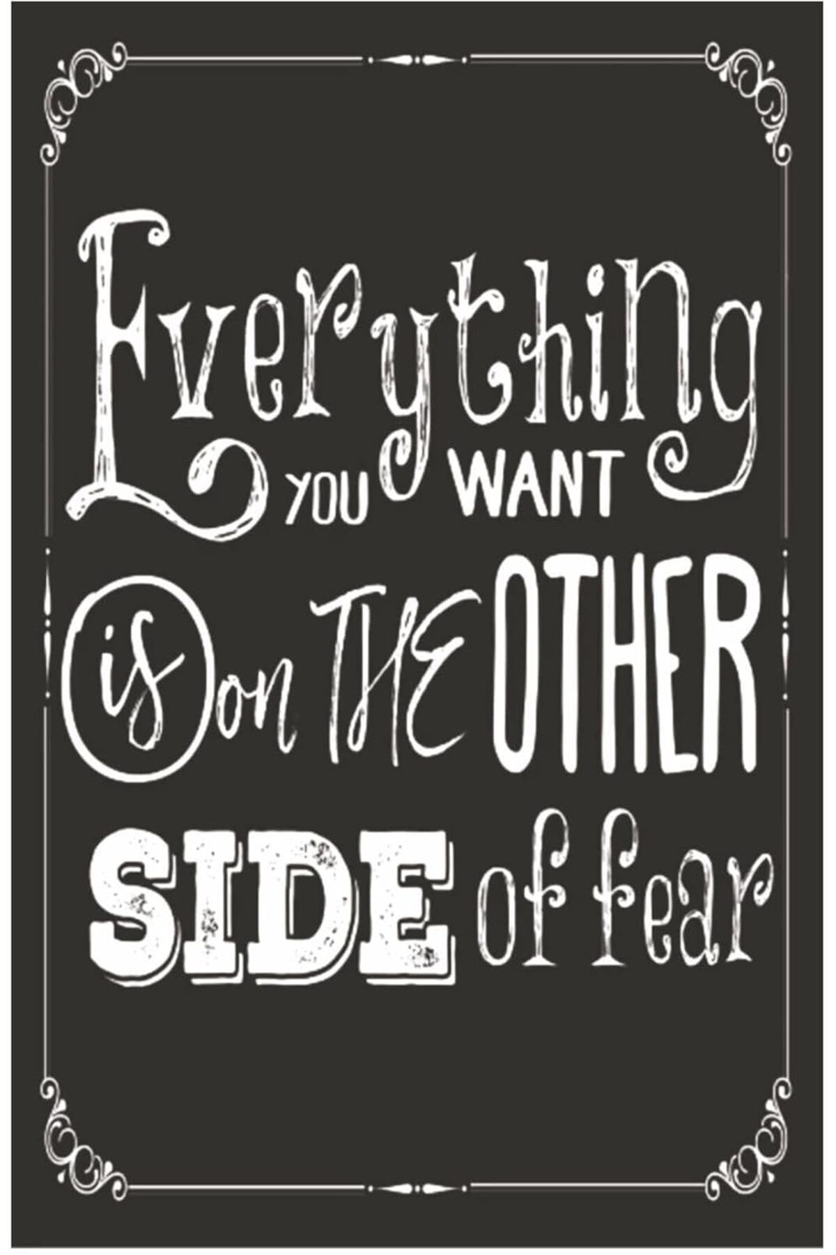 KDROĞLU KDROGLU Kuşe Kağıt Duvar Posteri Everything You Want Retro Vintage Drtr0034 New Desing 1109836